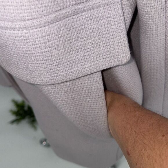 Calvin Klein Wool Blend Mock Neck Full Zip Jacket Lavender Size 16 - Picture 5 of 15